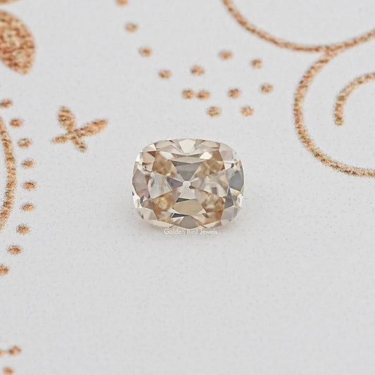 Old Mine Cut Yellow Cushion Loose Moissanite