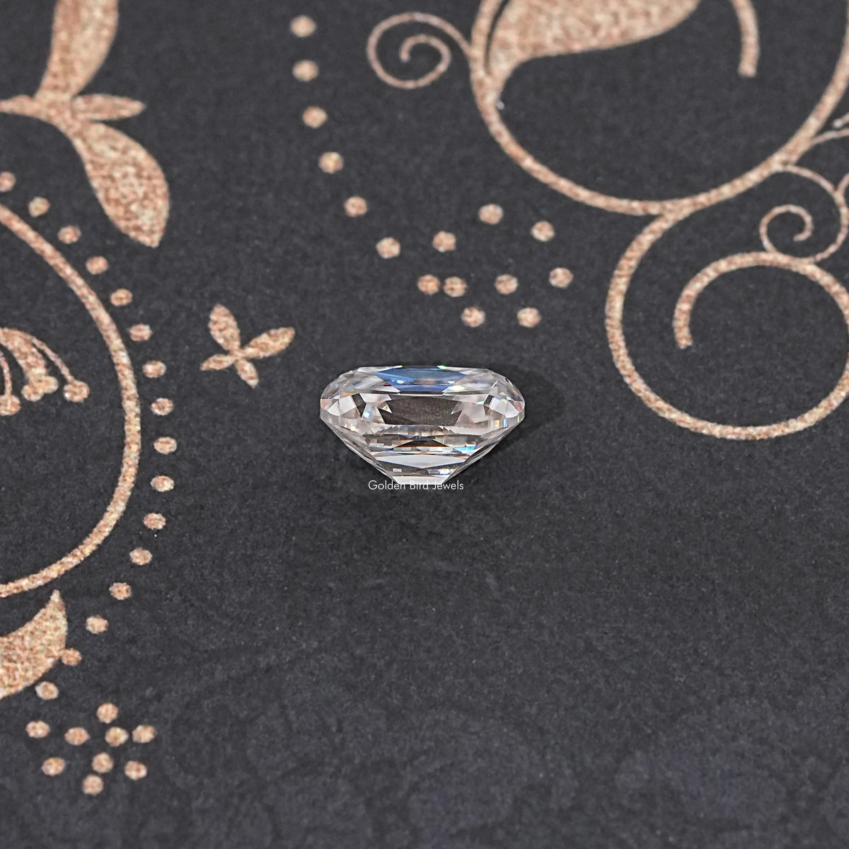 Side View Of Old Mine Cushion Cut Loose Moissanite Stone