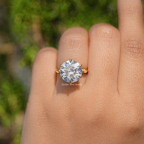 Old European Round Cut Moissanite Ring
