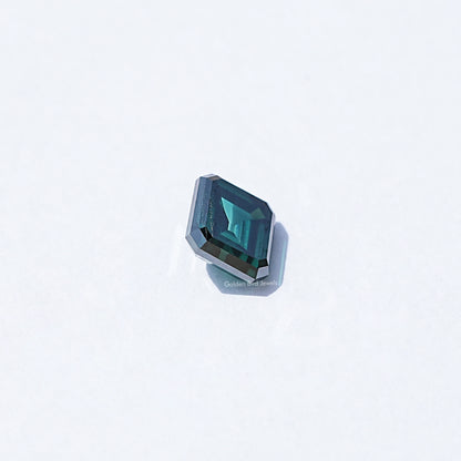 Cross View Of Old mine Asscher Cut Moissanite 