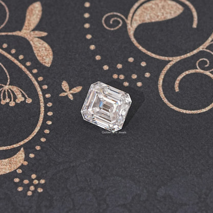 Side View Of Old Mine Asscher Cut Loose Moissanite Stone