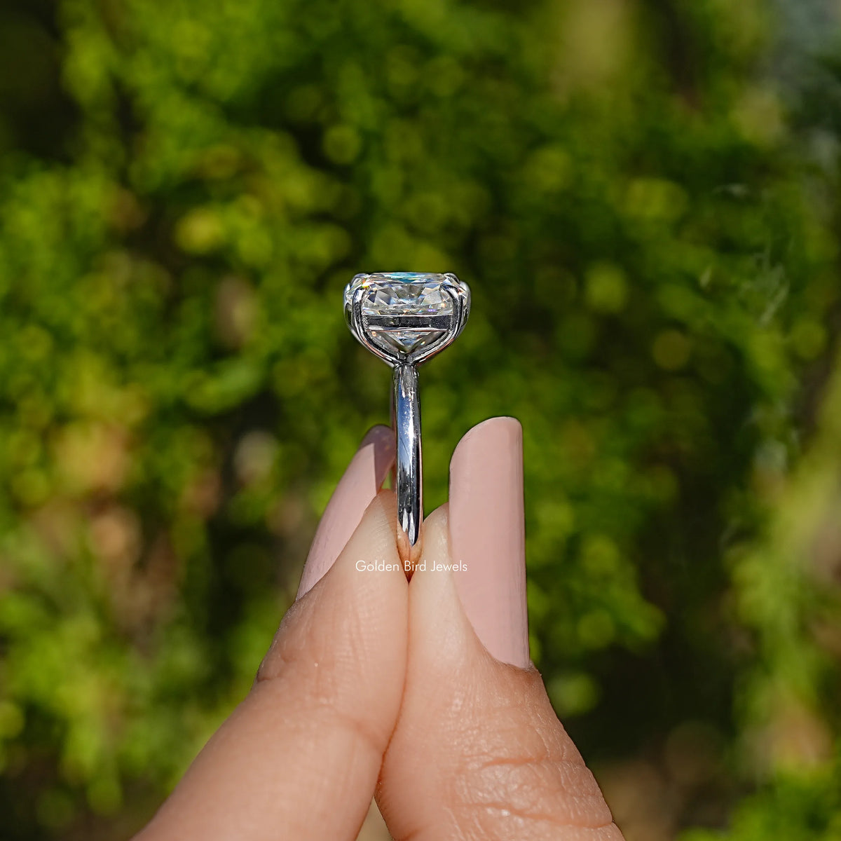 Heart and Old Mine Cut Cushion Moissanite Toi Et Moi Ring