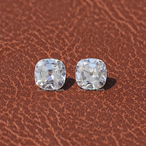 Front View Of Colorless Cushion Cut Loose Stone