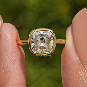 Bezel Set Moissanite Solitaire Ring