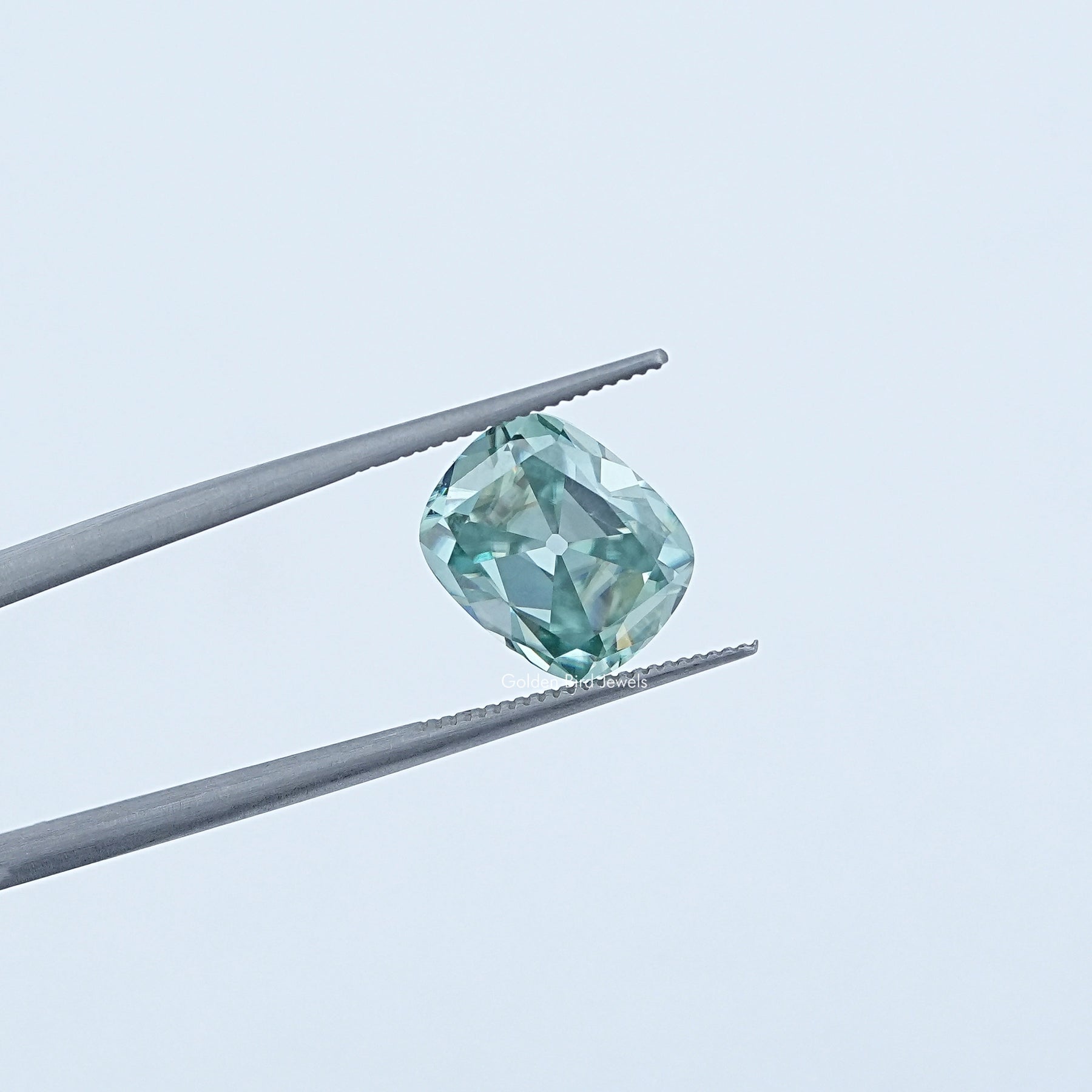 Detailed View Of  Old Mine Cushion Cut Loose Moissanite 