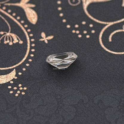Side View of Cushion Shape Old Cut Moissanite 
