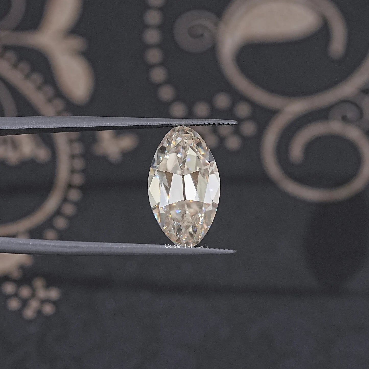 Detailed View Of Old Mine Moval Loose Moissanite Stone