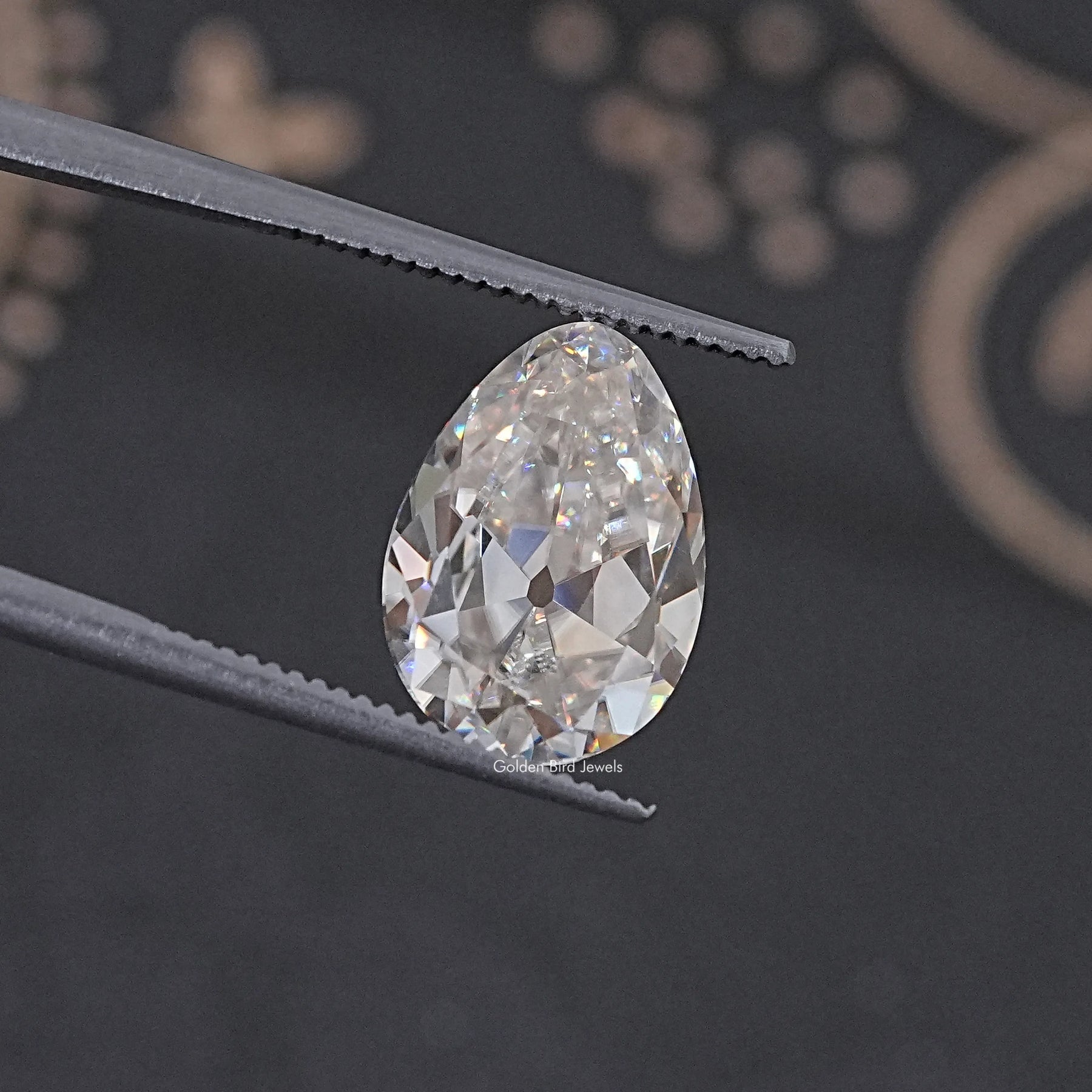 Old Mine Pear Cut Loose Moissanite