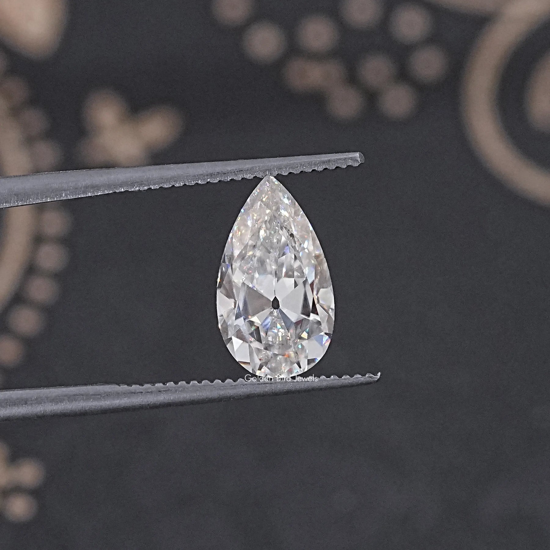 Old Mine Pear Cut Loose Moissanite