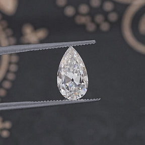Old Mine Pear Cut Loose Moissanite