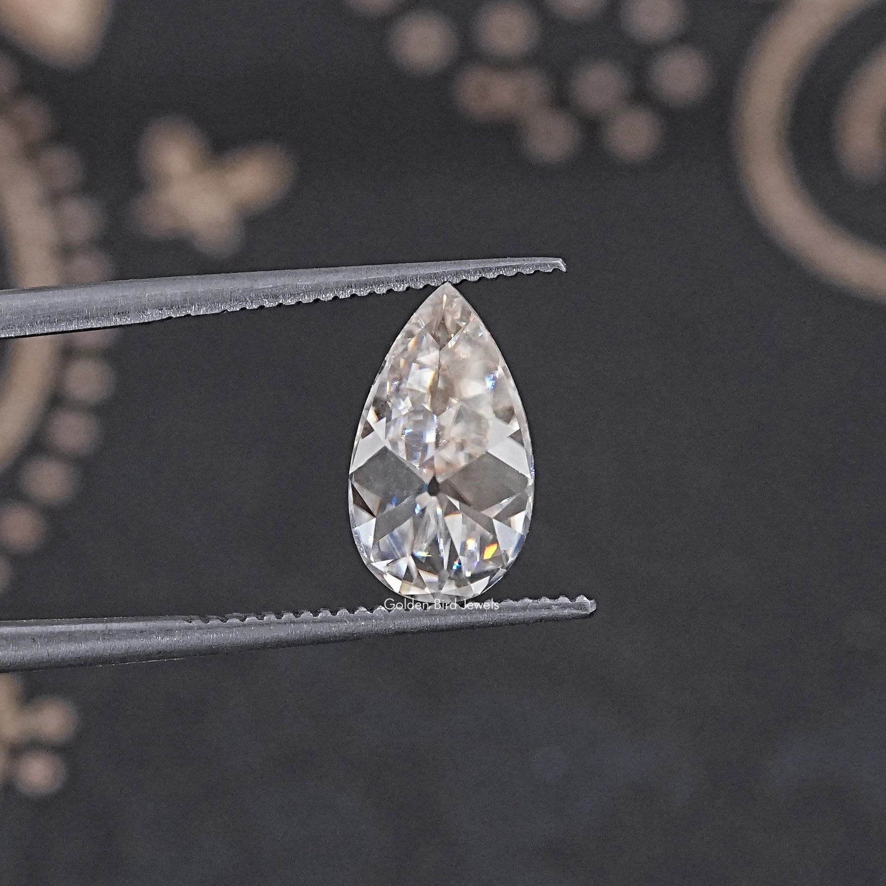Old Mine Pear Cut Loose Moissanite
