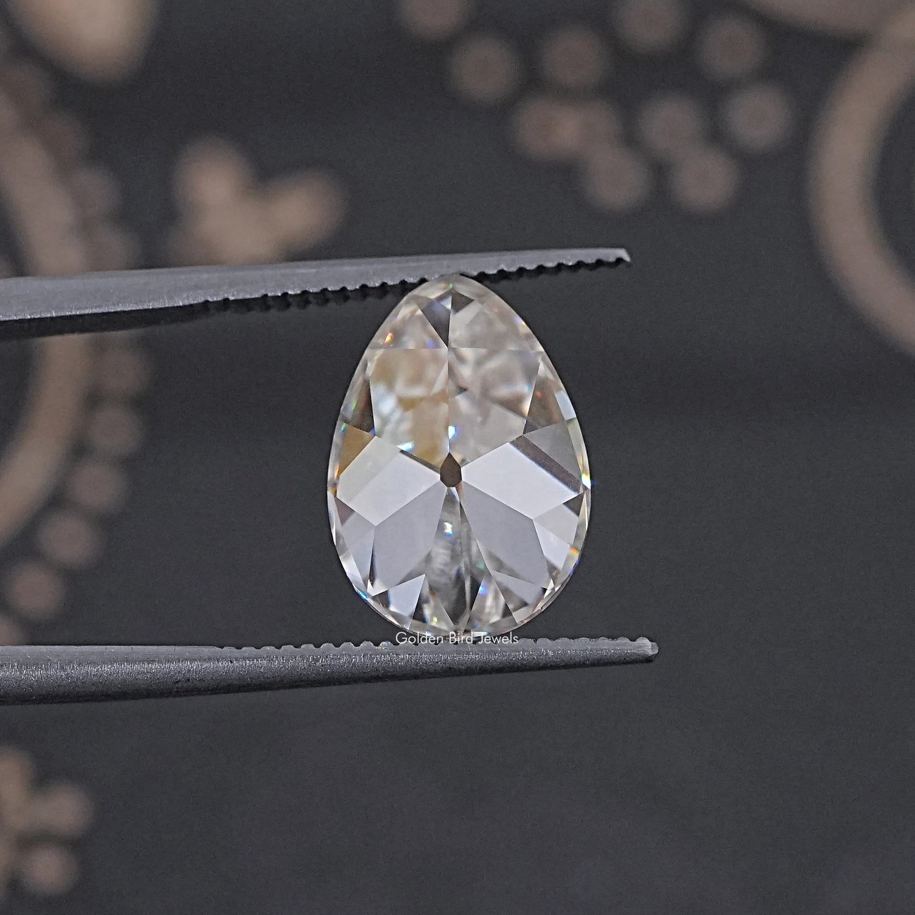 Old Mine Pear Cut Loose Moissanite
