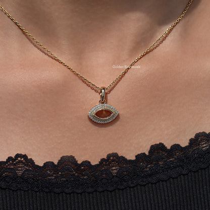 Moissanite Open Marquise Cut Pendant