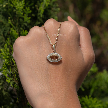 Moissanite Open Marquise Cut Pendant
