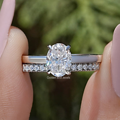 Oval Cut Moissanite Bridal Ring Set