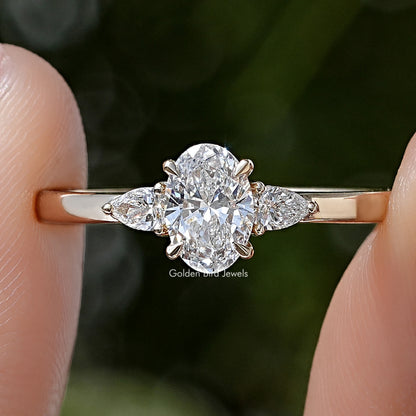 3 Stone Lab Grown Diamond Anniversary Ring