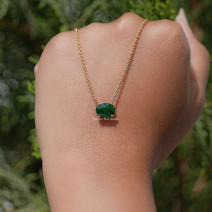 Oval Cut Lab Grown Diamond Solitaire Pendant
