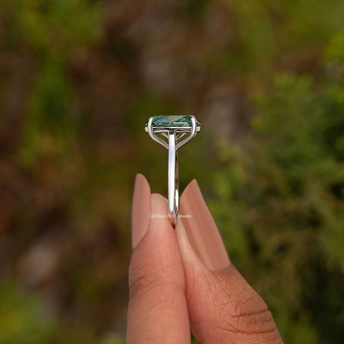 Moissanite Oval Cut Engagement Ring