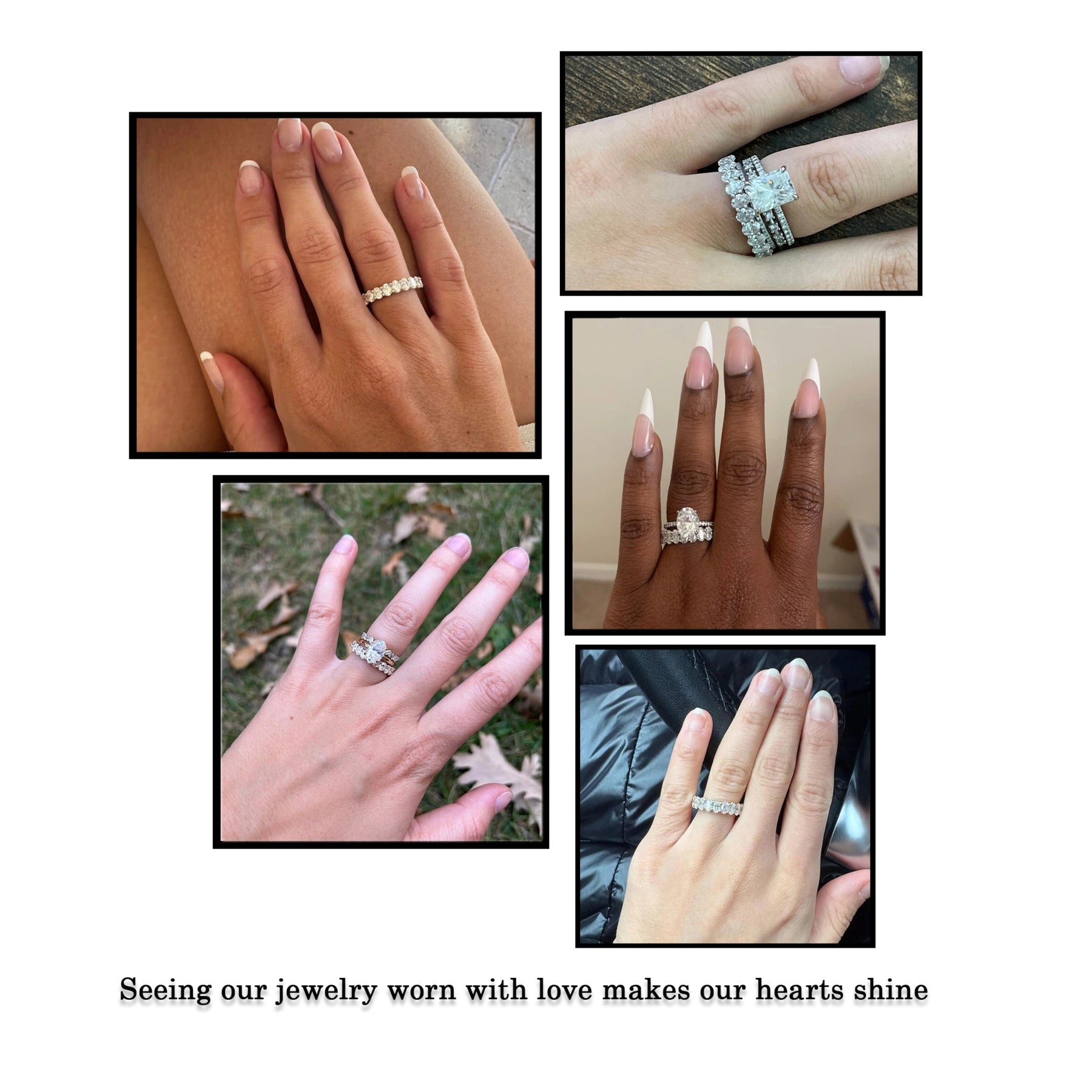 Oval Cut Moissanite Half Eternity Wedding Band