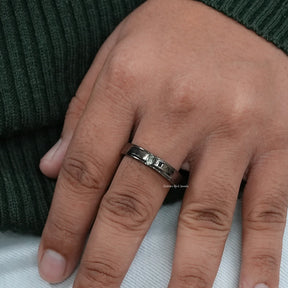 View of moissanite Wedding Ring for Men