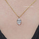 Oval Cut Moissanite Solitaire Pendant