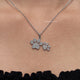 Paw Shaped Round Cut Lab Diamond Pendant