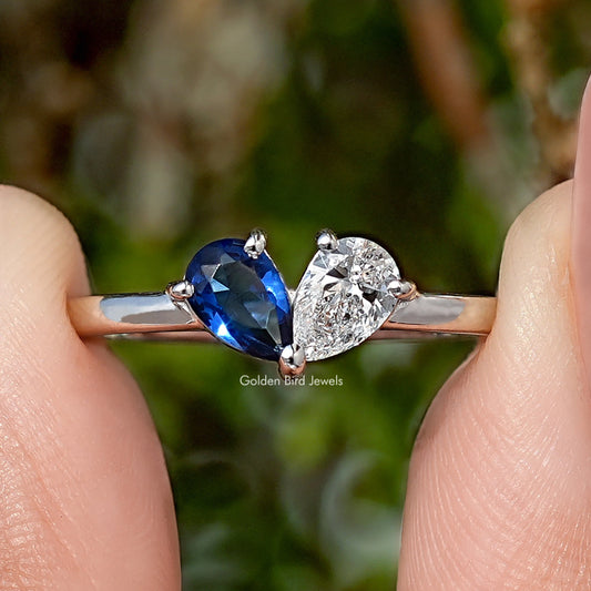 Pear Cut Gemstone Toi Moi Engagement Ring