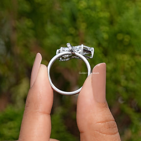 Pear And Princess Cut Moissanite Toi Moi Ring