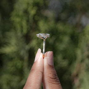 Pear Shaped Lab Diamond Hidden Halo Ring