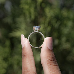 Pear Shaped Lab Diamond Hidden Halo Ring