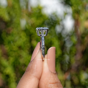 Peruzzi Cut Moissanite Solitaire Ring