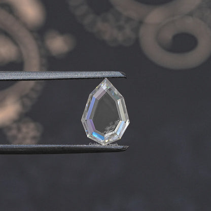 Step Cut Portrait Pear Moissanite Loose Stone
