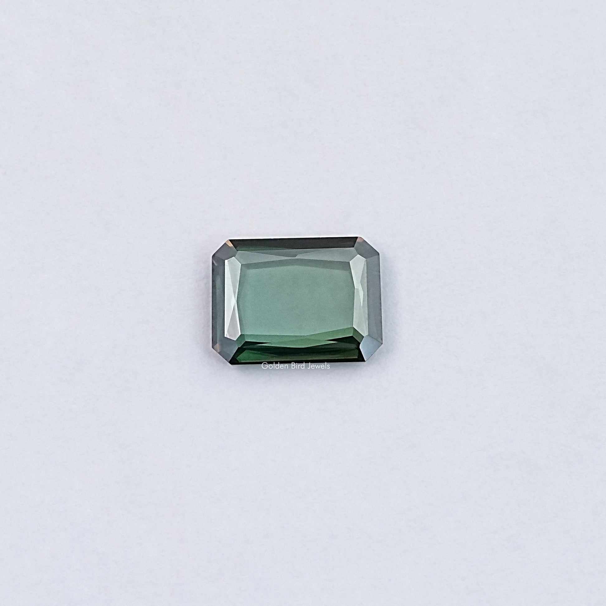 View Of Portrait Cut Emerald Loose Moissanite 