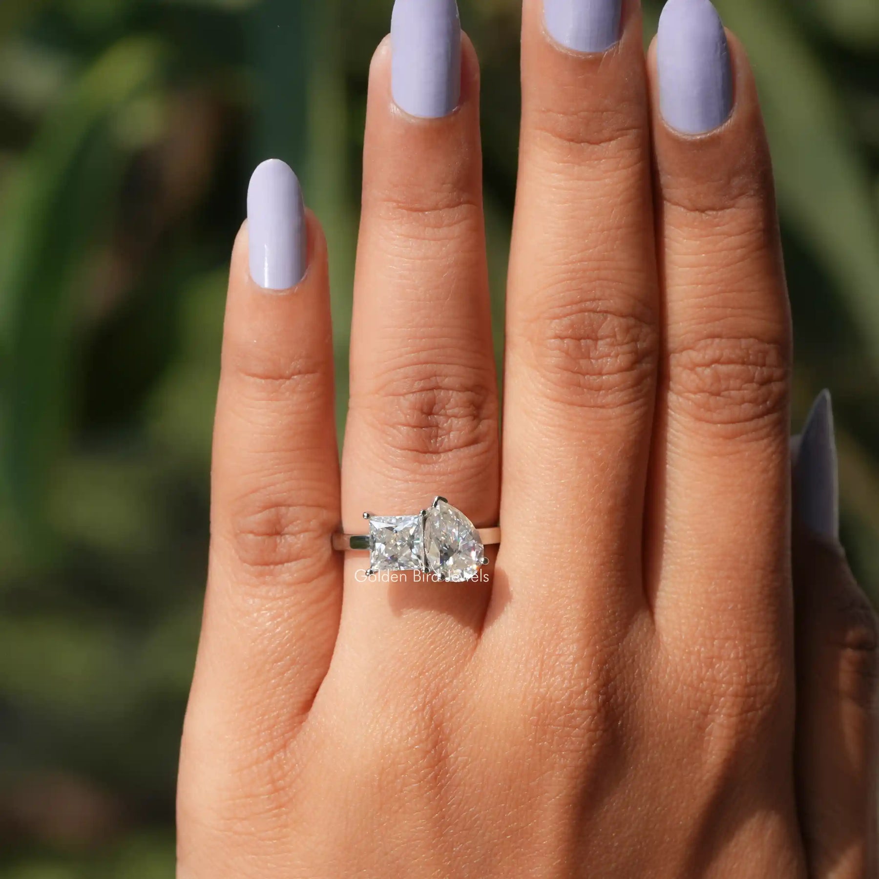 Princess Pear Princess Pear Toi Et Moi Engagement Ring