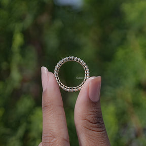 Princess Cut Lab Diamond Full Eternity Band