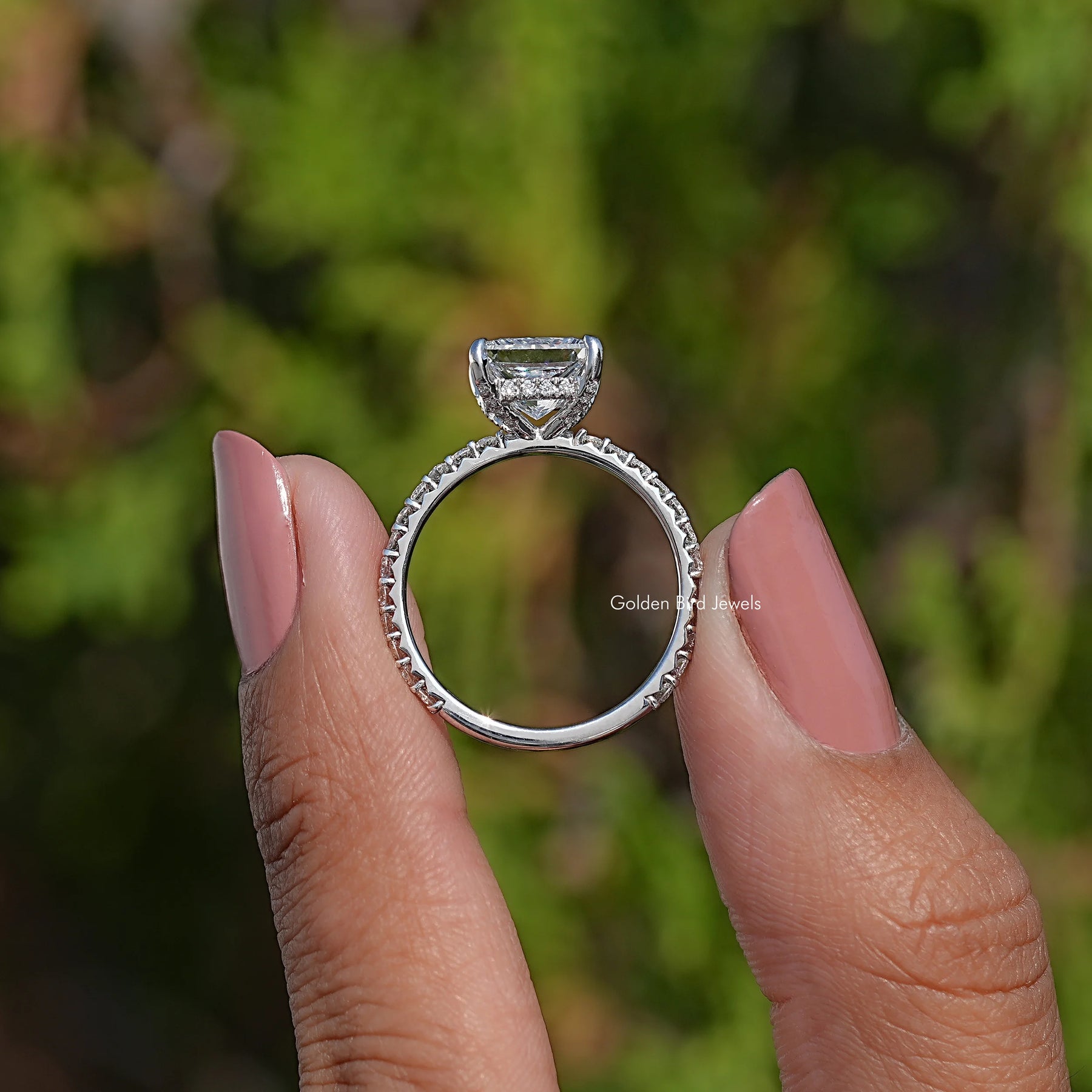 Princess Cut Lab Diamond Engagement Ring