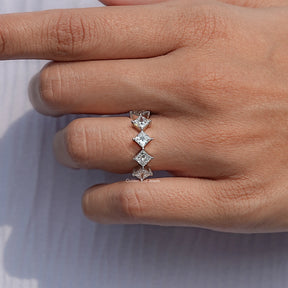 Princess Cut Lab Diamond Five Stone Ring