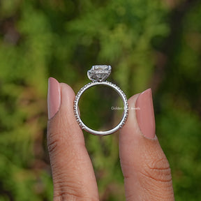 Radiant Shaped Accent Lab Diamond Ring