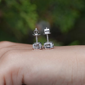 Radiant Cut Lab Grown Diamond Stud Earrings