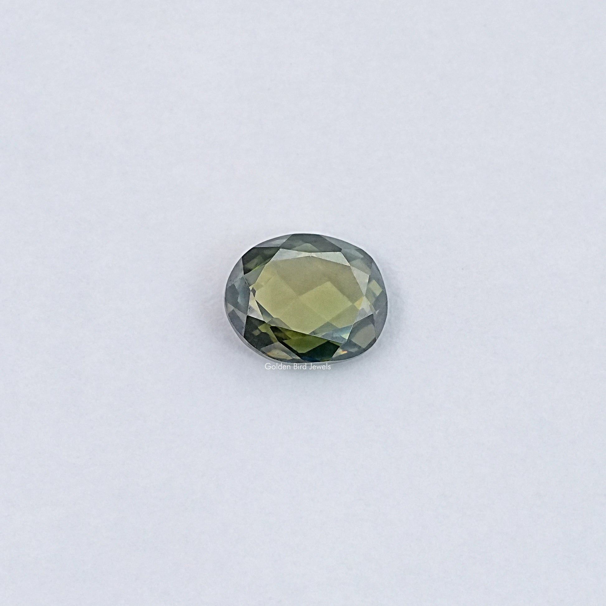 View Of Rose cut Oval Loose Moissanite 
