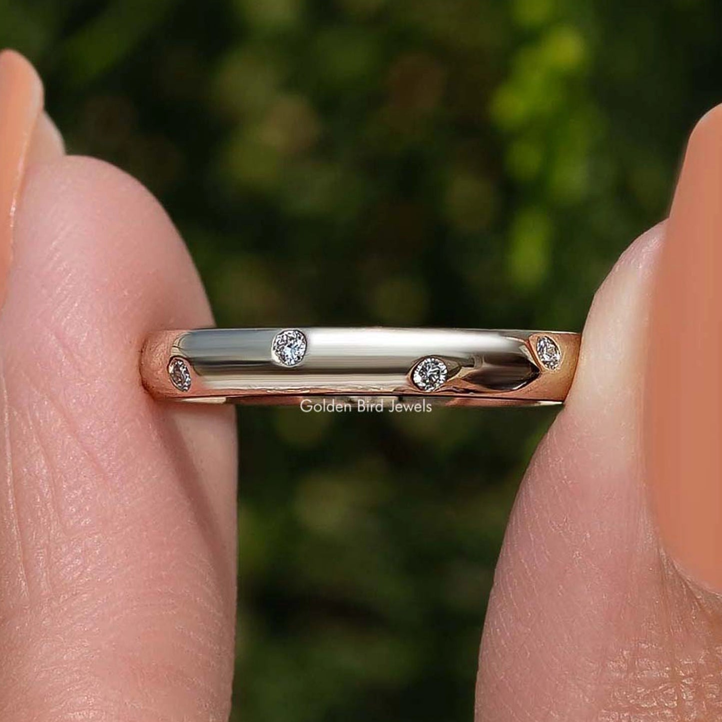 Flush Set Round Diamond Eternity Band