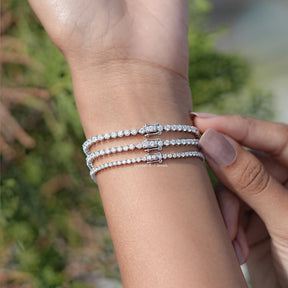 Back View Of Lab Diamond Tennis Bracelet