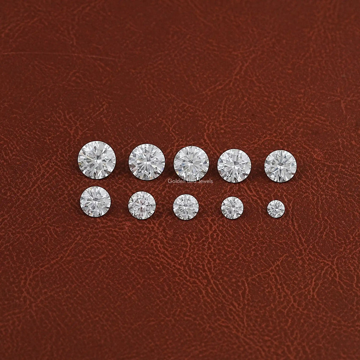 View of Round Cut Lab Grown Loose Diamond In White