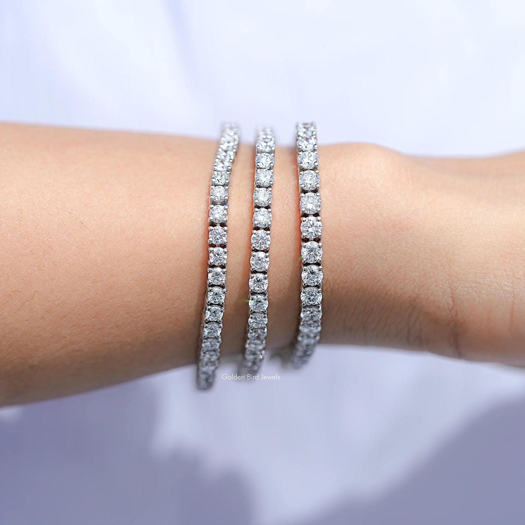 Round Shaped CVD Diamond Bridal Bracelet