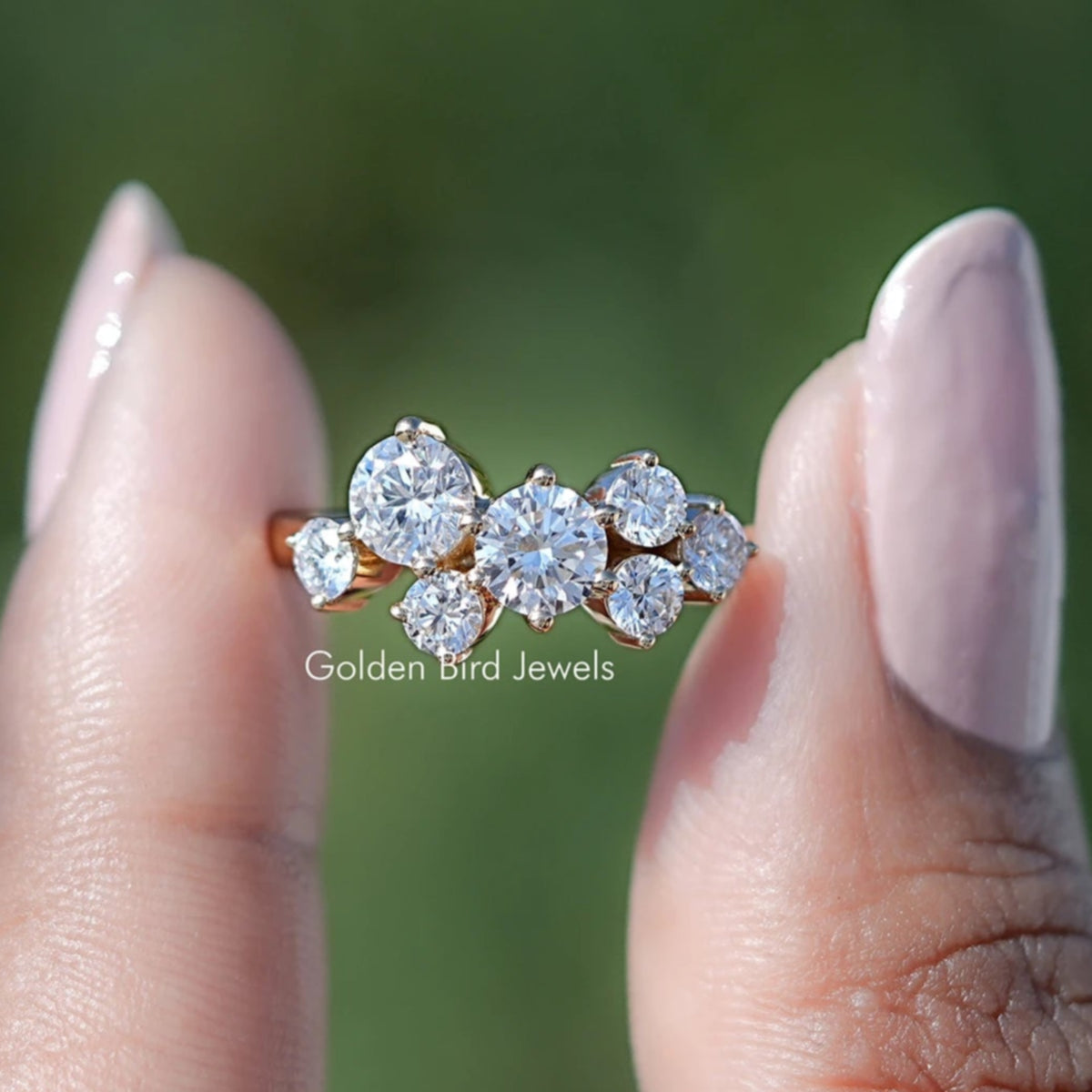 Round Shaped Lab Diamond Engagement Ring
