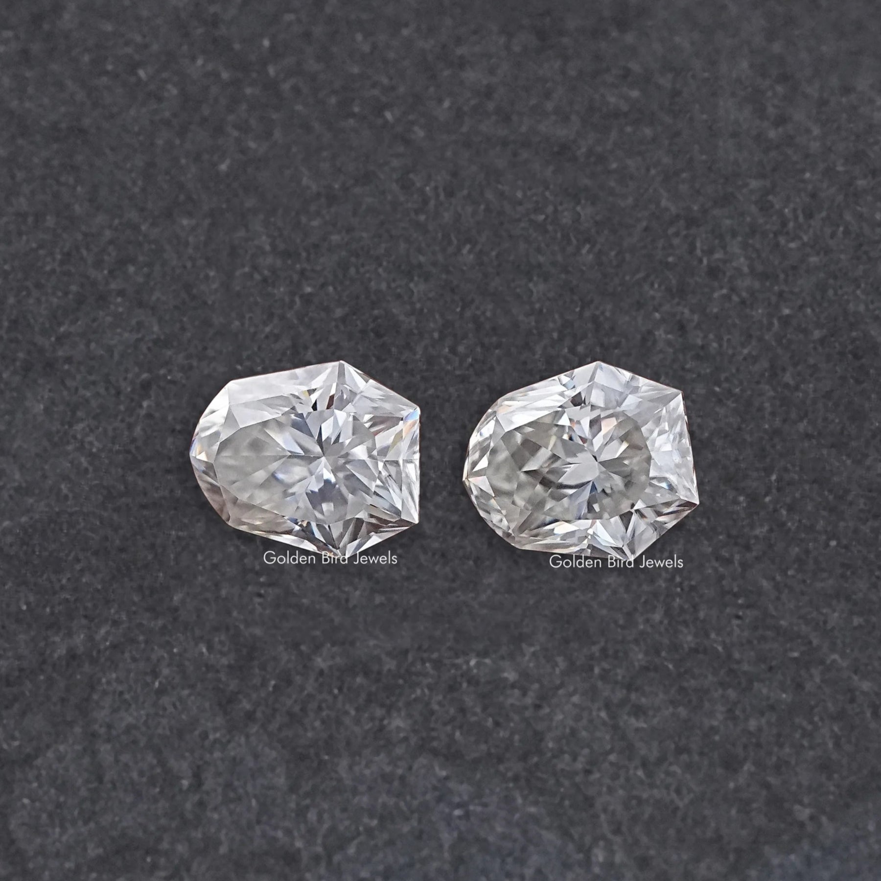 Shield Cut Moissanite Loose Matching Pair
