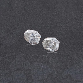 Shield Cut Moissanite Loose Matching Pair