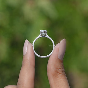 Back View of Marquise Cut Diamond Accent Ring