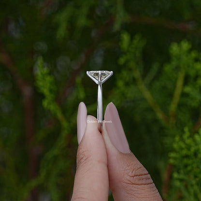 Princess Cut Moissanite Solitaire Engagement Ring