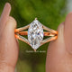 Split Shank Marquise Cut Lab Diamond Ring